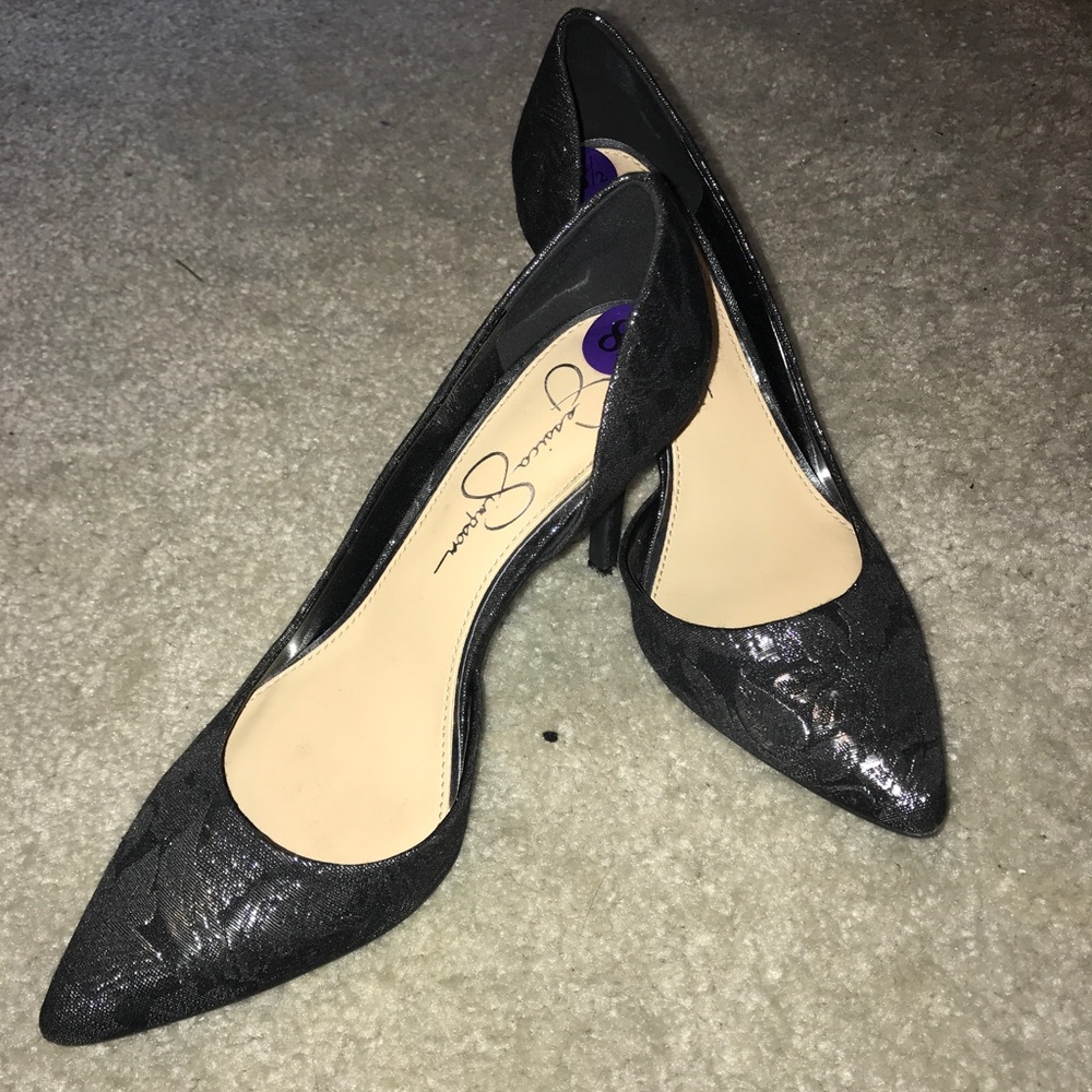 Metallic Print Heels